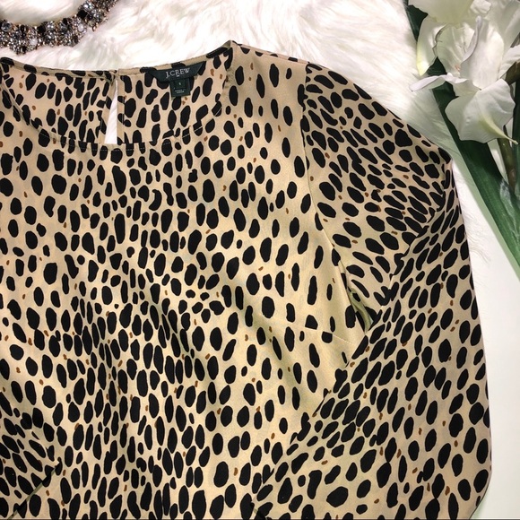 J.‎ Crew Leopard Print Scoop Neck Blouse Animal - Picture 3 of 8